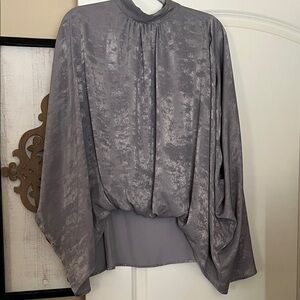 Tyche Gray Textured Blouse